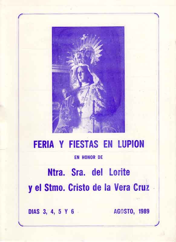 Fiestas mayores en honor de Nuestra Señora del Lorite y el Santísimo Cristo de la Veracruz  